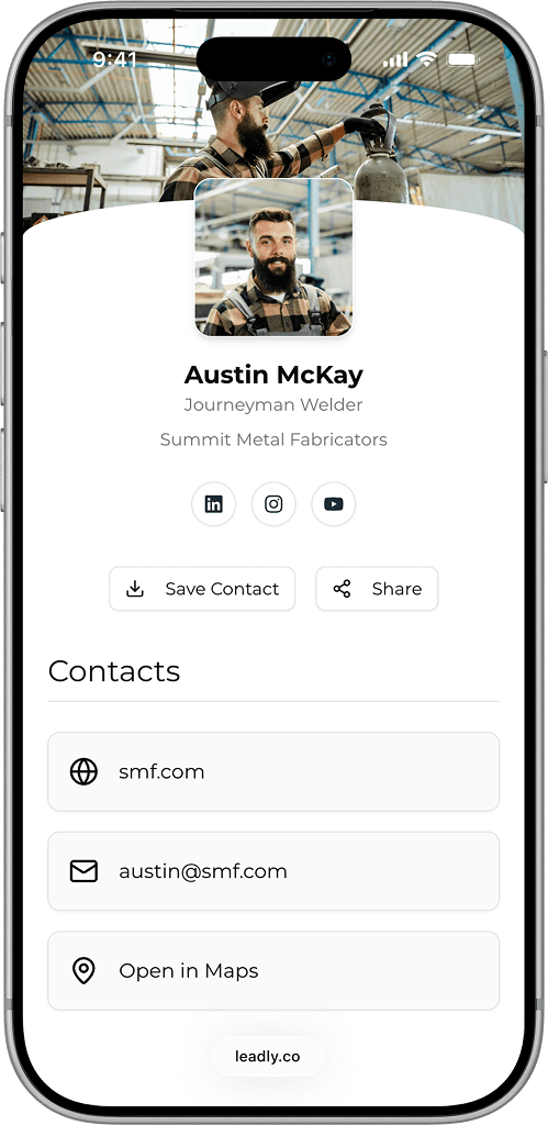 Leadly profile mockup 1